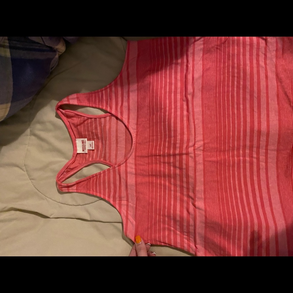 Mossimo supply co pink striped dress tank top